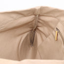 PRADA Tote Bag Canvas Beige Silver Auth 187781A-20
