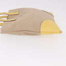 PRADA Tote Bag Canvas Beige Silver Auth 187781A-4