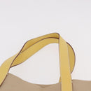 PRADA Tote Bag Canvas Beige Silver Auth 187781A-8