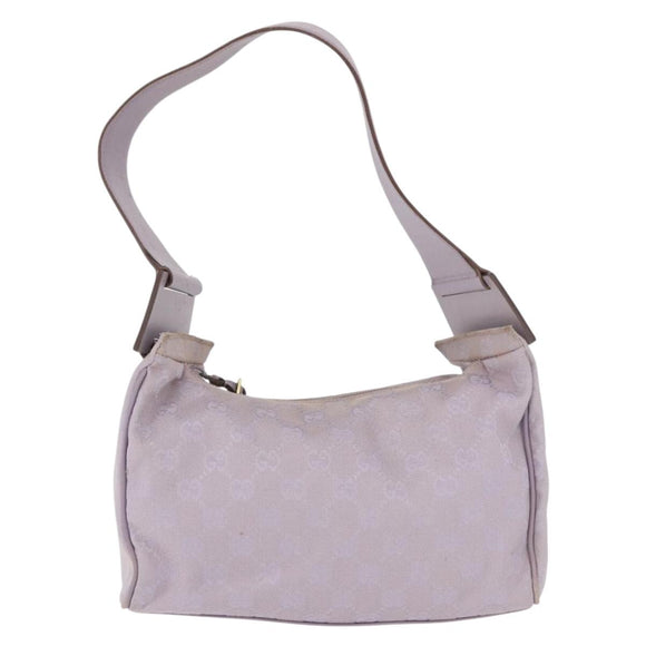 GUCCI GG Canvas Shoulder Bag Purple Gold 92699 Auth 187782