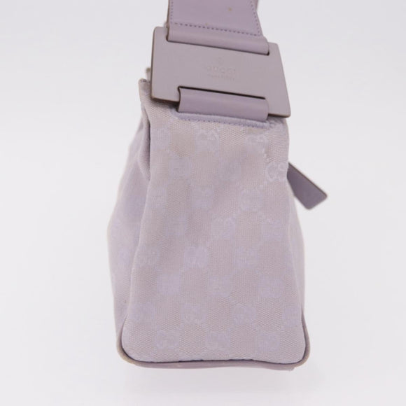 GUCCI GG Canvas Shoulder Bag Purple Gold 92699 Auth 187782