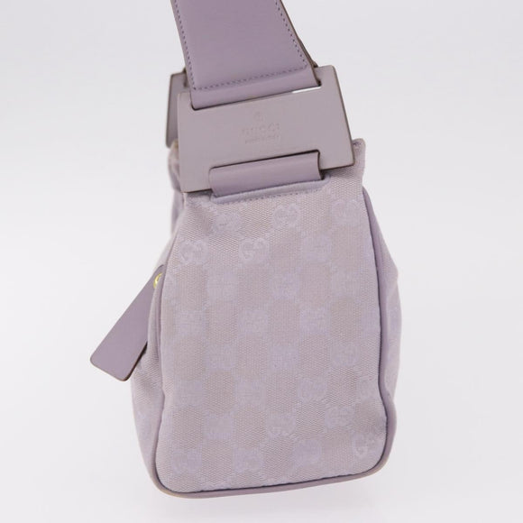 GUCCI GG Canvas Shoulder Bag Purple Gold 92699 Auth 187782