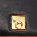 CELINE Shoulder Bag Leather Black Gold Auth 187784A-14