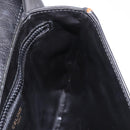 CELINE Shoulder Bag Leather Black Gold Auth 187784A-18