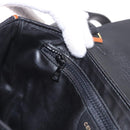 CELINE Shoulder Bag Leather Black Gold Auth 187784A-20