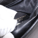 CELINE Shoulder Bag Leather Black Gold Auth 187784A-22