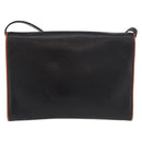 CELINE Shoulder Bag Leather Black Gold Auth 187784A-3