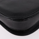 GUCCI Hand Bag Leather Embossed Black Gold Auth 187786A-12