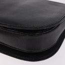 GUCCI Hand Bag Leather Embossed Black Gold Auth 187786A-13