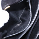 GUCCI Hand Bag Leather Embossed Black Gold Auth 187786A-23