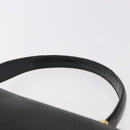 GUCCI Hand Bag Leather Embossed Black Gold Auth 187786A-8