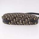 Christian Dior Trotter Canvas Shoulder Bag Navy Gold Auth 187791-10
