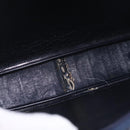 Christian Dior Trotter Canvas Shoulder Bag Navy Gold Auth 187791-17