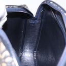 Christian Dior Trotter Canvas Shoulder Bag Navy Gold Auth 187791-18