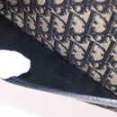 Christian Dior Trotter Canvas Shoulder Bag Navy Gold Auth 187791-20