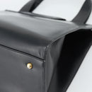 CELINE Horse Carriage Tote Bag Leather Black Gold Auth 187792A-16