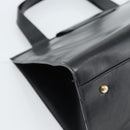 CELINE Horse Carriage Tote Bag Leather Black Gold Auth 187792A-17