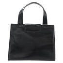 CELINE Horse Carriage Tote Bag Leather Black Gold Auth 187792A-2