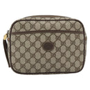 GUCCI GG Canvas Clutch Bag PVC Leather Beige Gold 014 58 0128 Auth 187793-2