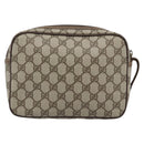 GUCCI GG Canvas Clutch Bag PVC Leather Beige Gold 014 58 0128 Auth 187793-3