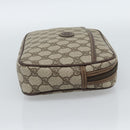 GUCCI GG Canvas Clutch Bag PVC Leather Beige Gold 014 58 0128 Auth 187793-5