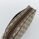 GUCCI GG Canvas Clutch Bag PVC Leather Beige Gold 014 58 0128 Auth 187793-6