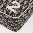 Christian Dior Trotter Canvas Shoulder Bag PVC Black Silver Auth 187794-15