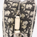 Christian Dior Trotter Canvas Shoulder Bag PVC Black Silver Auth 187794-10