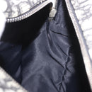 Christian Dior Trotter Canvas Shoulder Bag PVC Black Silver Auth 187794-20