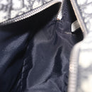Christian Dior Trotter Canvas Shoulder Bag PVC Black Silver Auth 187794-21