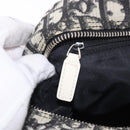 Christian Dior Trotter Canvas Shoulder Bag PVC Black Silver Auth 187794-22