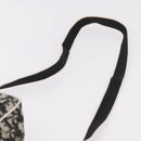 Christian Dior Trotter Canvas Shoulder Bag PVC Black Silver Auth 187794-14