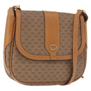GUCCI Micro GG Supreme Shoulder Bag PVC Beige Gold Auth 187795-1