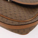 GUCCI Micro GG Supreme Shoulder Bag PVC Beige Gold Auth 187795-11