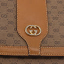 GUCCI Micro GG Supreme Shoulder Bag PVC Beige Gold Auth 187795-14