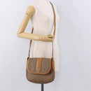 GUCCI Micro GG Supreme Shoulder Bag PVC Beige Gold Auth 187795-23
