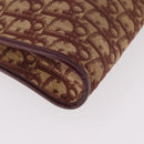 Christian Dior Trotter Canvas Shoulder Bag Red Gold Auth 187796-10