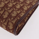 Christian Dior Trotter Canvas Shoulder Bag Red Gold Auth 187796-11