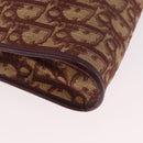 Christian Dior Trotter Canvas Shoulder Bag Red Gold Auth 187796-12