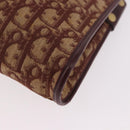 Christian Dior Trotter Canvas Shoulder Bag Red Gold Auth 187796-13