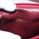 Christian Dior Trotter Canvas Shoulder Bag Red Gold Auth 187796-16