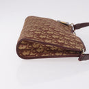 Christian Dior Trotter Canvas Shoulder Bag Red Gold Auth 187796-4