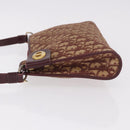 Christian Dior Trotter Canvas Shoulder Bag Red Gold Auth 187796-5