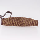 Christian Dior Trotter Canvas Shoulder Bag Red Gold Auth 187796-9