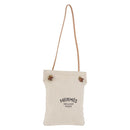 HERMES Aline PM Shoulder Bag Cotton Beige Gold Auth 187797A-1