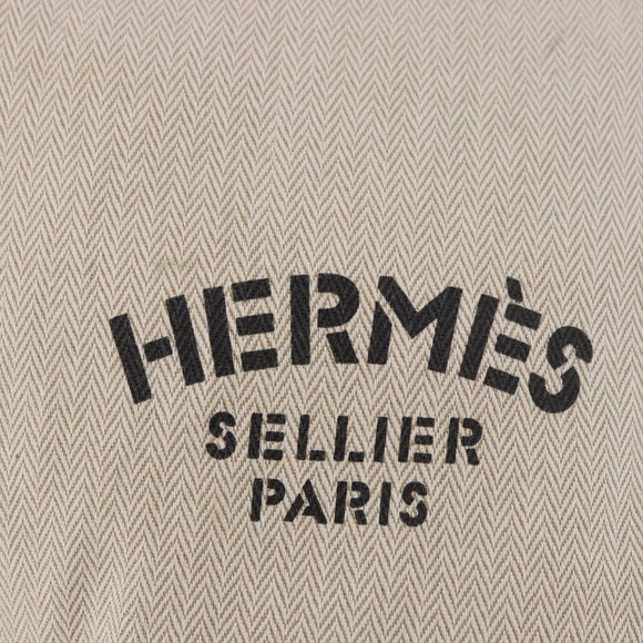 HERMES Aline PM Shoulder Bag Cotton Beige Gold Auth 187797A