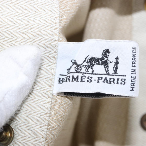 HERMES Aline PM Shoulder Bag Cotton Beige Gold Auth 187797A