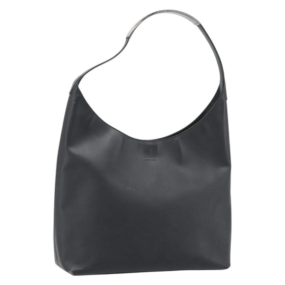 GUCCI Shoulder Bag Leather Black Silver 001 3297 Auth 187800