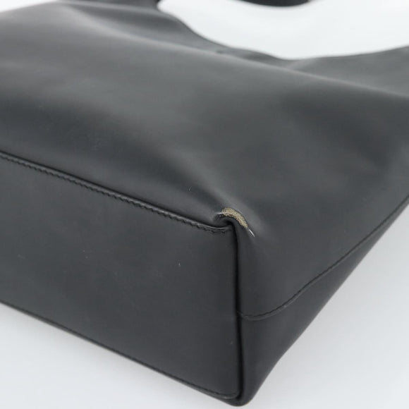 GUCCI Shoulder Bag Leather Black Silver 001 3297 Auth 187800