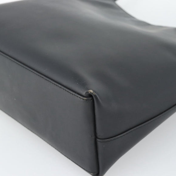 GUCCI Shoulder Bag Leather Black Silver 001 3297 Auth 187800